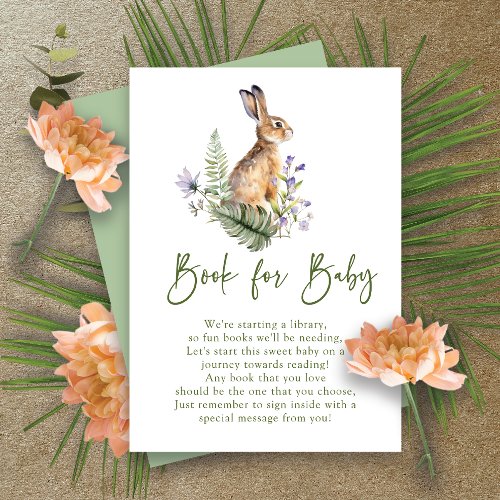 Natures Delight Rabbit Book for Baby Enclosure Card
