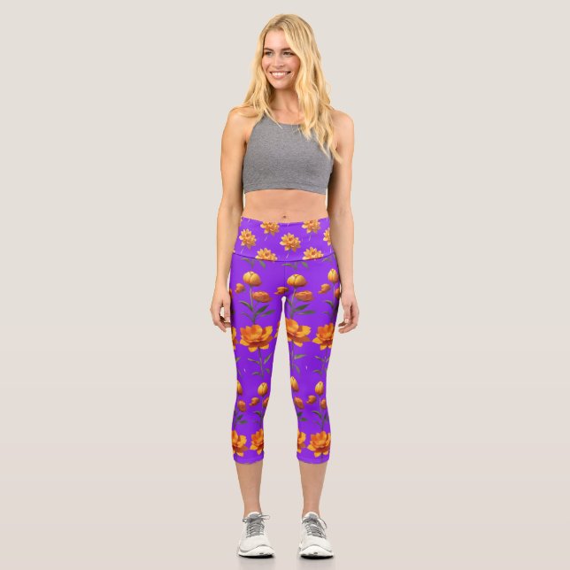 Nature's Elegance Capri Leggings (Front)