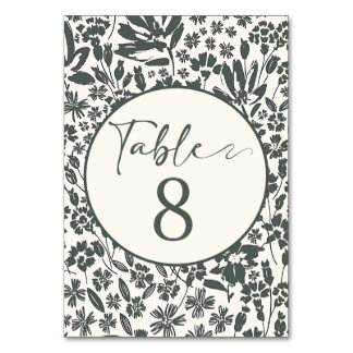 Nature's Elegance: Dark Green plants  Table Number