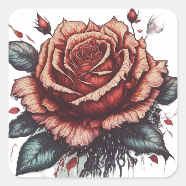 Nature's Elegance Square Sticker (Front)