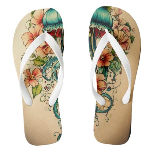 Natures Embrace Adult Flip Flops with Tranquil 