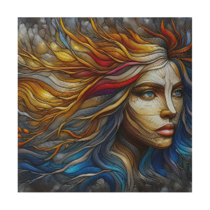 Nature's Embrace - AI Era Wood Wall Art