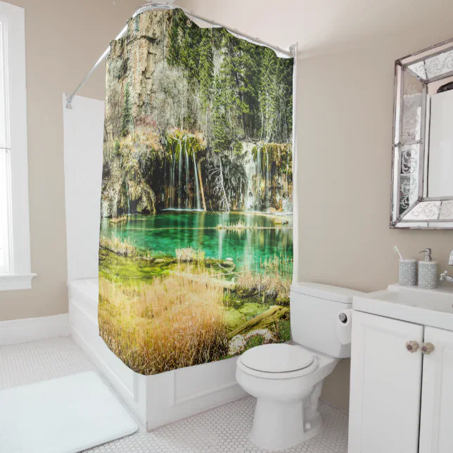 Natures Eternal Beauty // Waterfall Forest Shower Curtain Zazzle