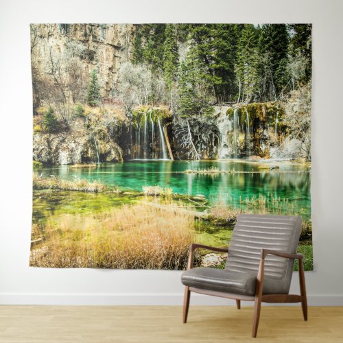 Natures Eternal Beauty  Waterfall Forest Tapestry