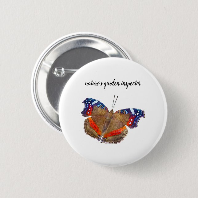 Nature's garden inspector button (Front & Back)