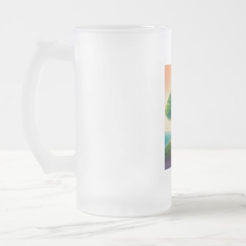 Natures Groove DJ in the Mystical Forest Frosted Glass Beer Mug