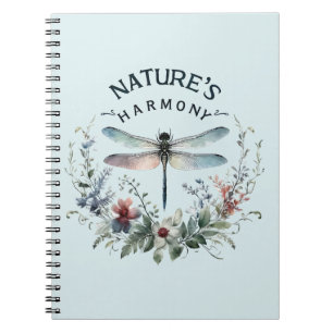 Nature's Harmony - Artistic Dragonfly Notebook