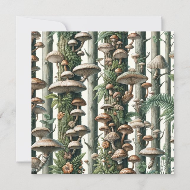 Nature's Harmony: Botanical Seamless Pattern  Invitation (Front)