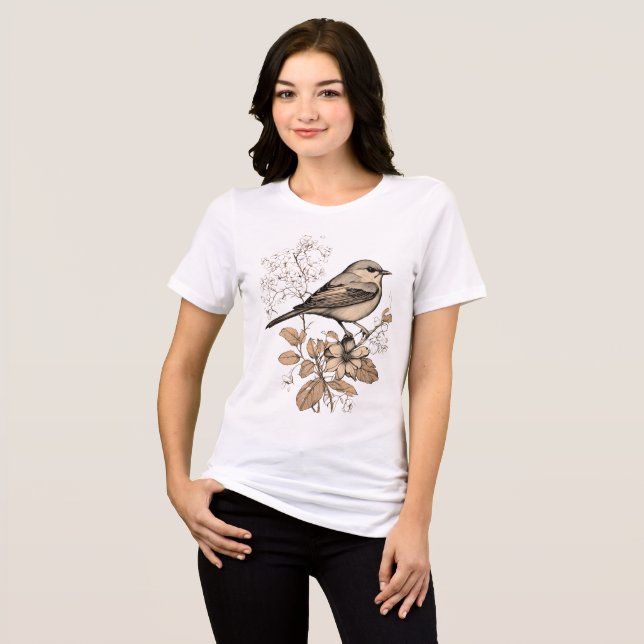 Nature's Harmony: Vintage Serenity Tri-Blend Shirt (Front Full)