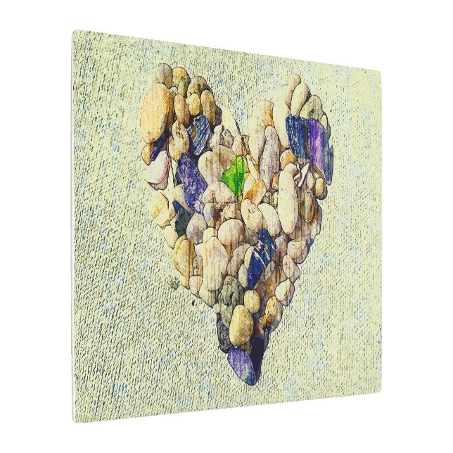 Nature's heart   metal print (Angled)