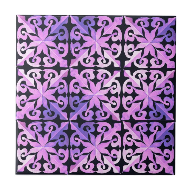 Nature's Hidden Geometry Abstract Geometric  Ceramic Tile (Front)