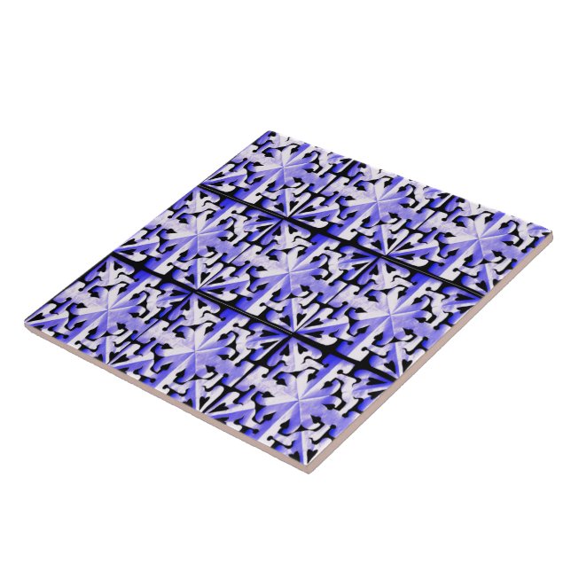 Nature's Hidden Geometry Abstract Geometric  Ceramic Tile (Side)