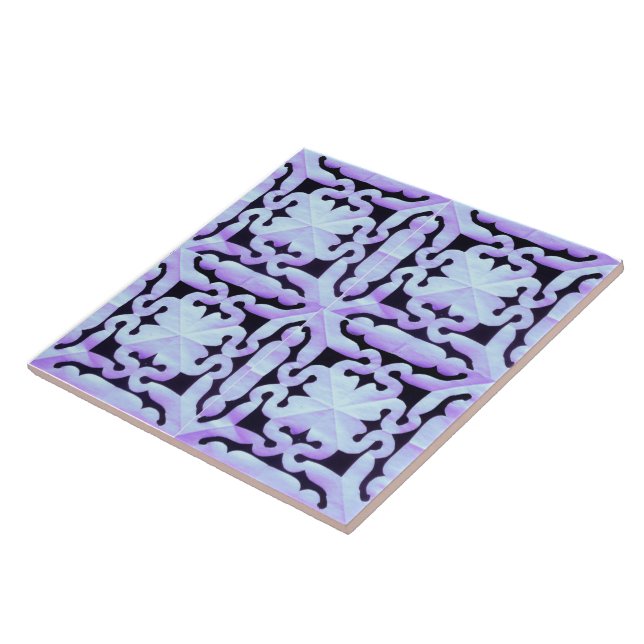 Nature's Hidden Geometry Abstract Geometric  Ceramic Tile (Side)