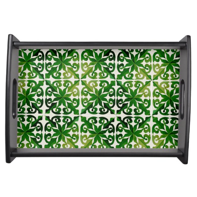 Nature's Hidden Geometry Abstract Geometric Servin Serving Tray (Front)