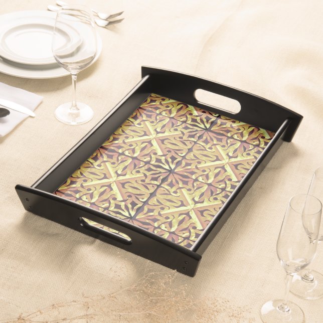 Nature's Hidden Geometry Abstract Geometric  Serving Tray (Front)