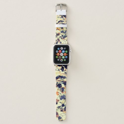 Natures Imprints Floral Leaves Seamless Apple Watch Band