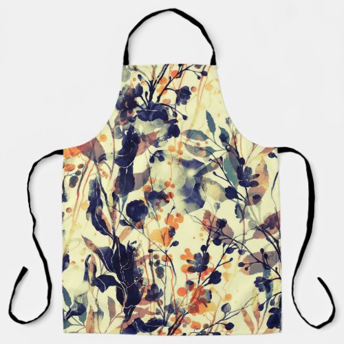 Natures Imprints Floral Leaves Seamless Apron