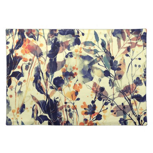 Natures Imprints Floral Leaves Seamless Cloth Placemat