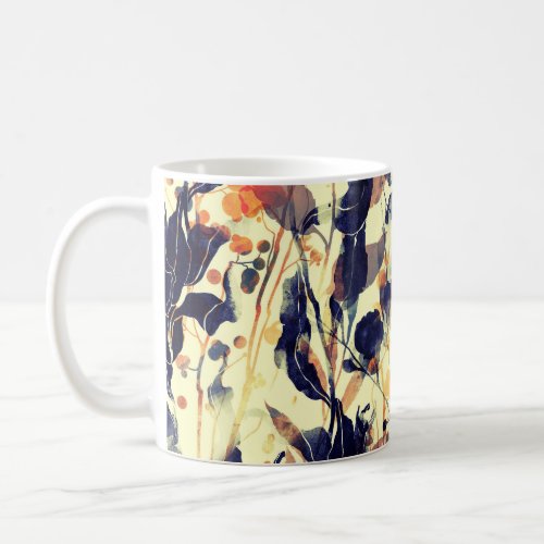 Natures Imprints Floral Leaves Seamless Coffee Mug