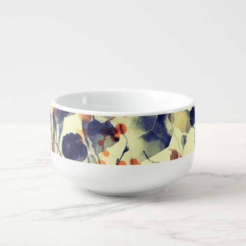 Natures Imprints Floral Leaves Seamless Soup Mug