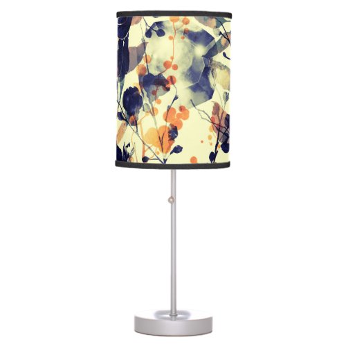 Natures Imprints Floral Leaves Seamless Table Lamp