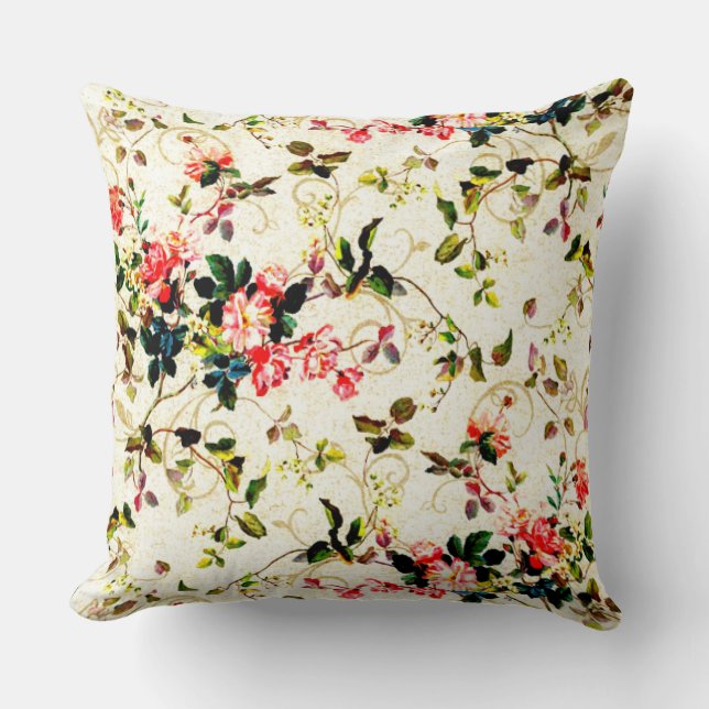 Nature's Lush Palette Throw Pillow (Front)
