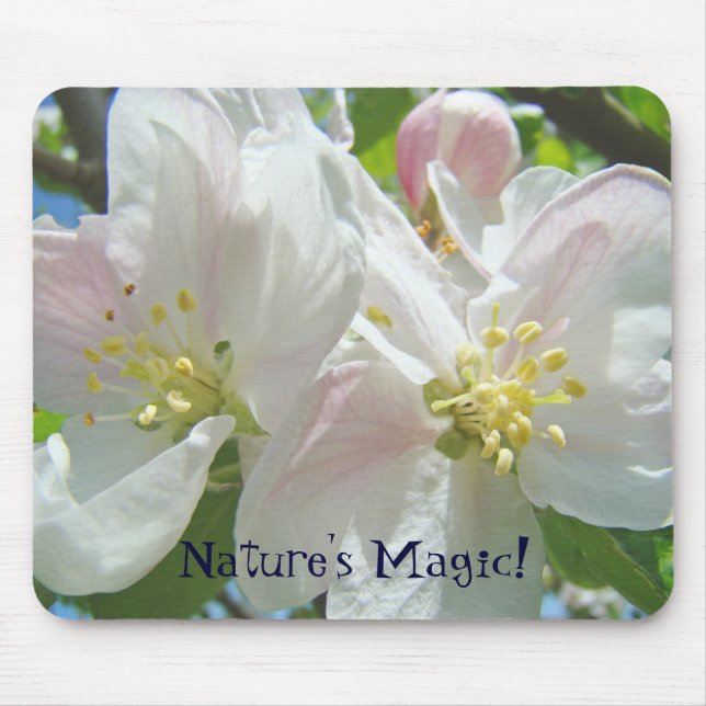 Nature's Magic! mouse pad Pink Apple Blossoms (Front)