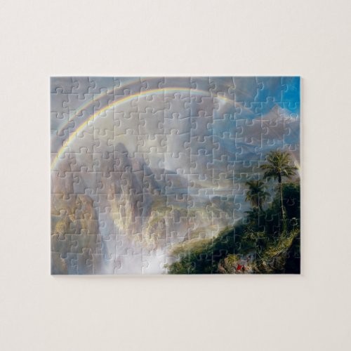 Natures Majesty Rainbow Over a Tropical Paradise Jigsaw Puzzle