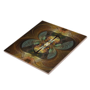 Natures Matrix Bumble Bee Abstract Ceramic Tile