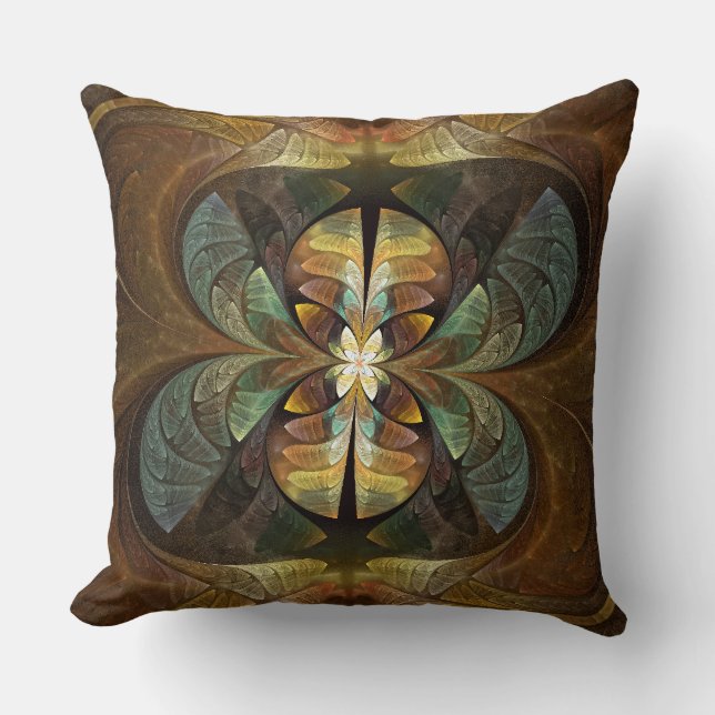 Natures Matrix Bumble Bee Abstract Throw Pillow (Front)