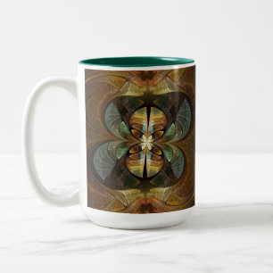 Natures Matrix Bumble Bee Abstract Two-Tone Coffee Mug