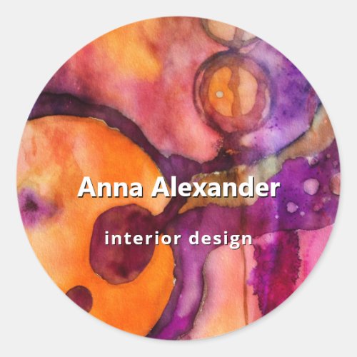Nature's Memory | Botanical Abstract Design Classic Round Sticker
