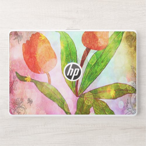 Natures Notebook Radiant Roses  Verdant Leaves HP Laptop Skin