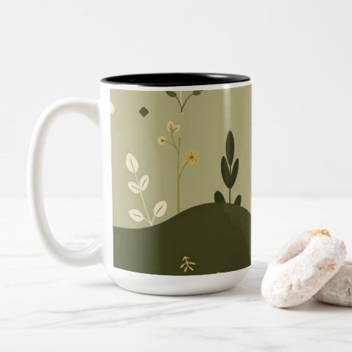 Natures Palette Earthy Tone Art Mugs collection 