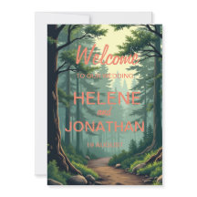  Nature's Path: A Serene Wedding Invitation Card"