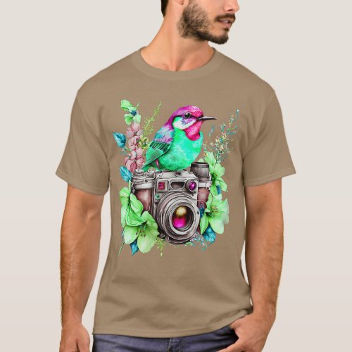 Natures Photography Love Flowers and Birds Watch C T_Shirt