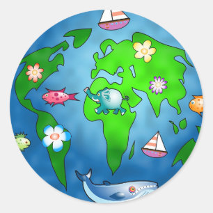 Natures Planet Classic Round Sticker