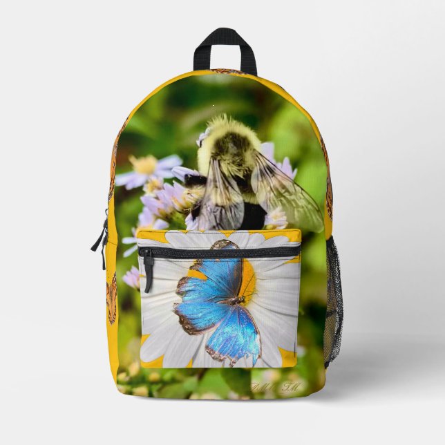Nature's pollinators backpack. printed backpack (Front)