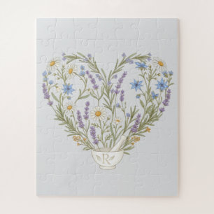 Nature's Remedy: Botanical Heart Herbal Jigsaw Puzzle