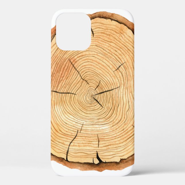 Nature's Rings: Tree Texture Triumph Case-Mate iPhone Case (Back)