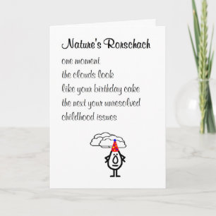 Nature's Rorschach - A Funny Happy Birthday Poem Card