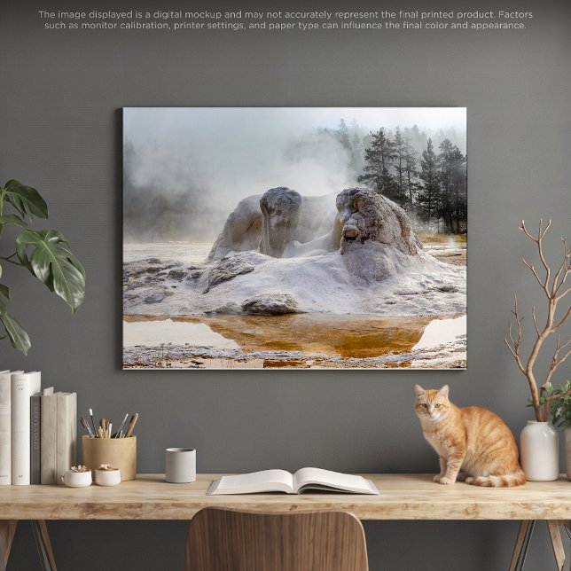 Nature's Sculptures: A Yellowstone Geyser Canvas Print (Creator Uploaded)