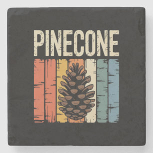 Natures Seed Pinecone Forest Core Stone Coaster