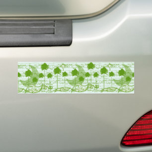 Nature's Soul Musical Trees Celestial Moon &Stars Bumper Sticker