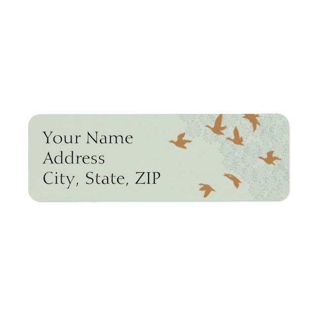 Natures Splendor Ecru Anniversary Return Address Label (Front)