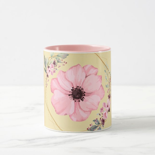 Nature's Spring, Sakura Floral Graphic Art Mug (Center)