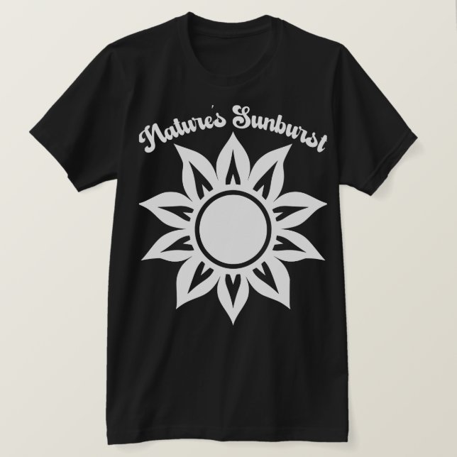Nature's Starburst Sunflower T-Shirt (Design Front)