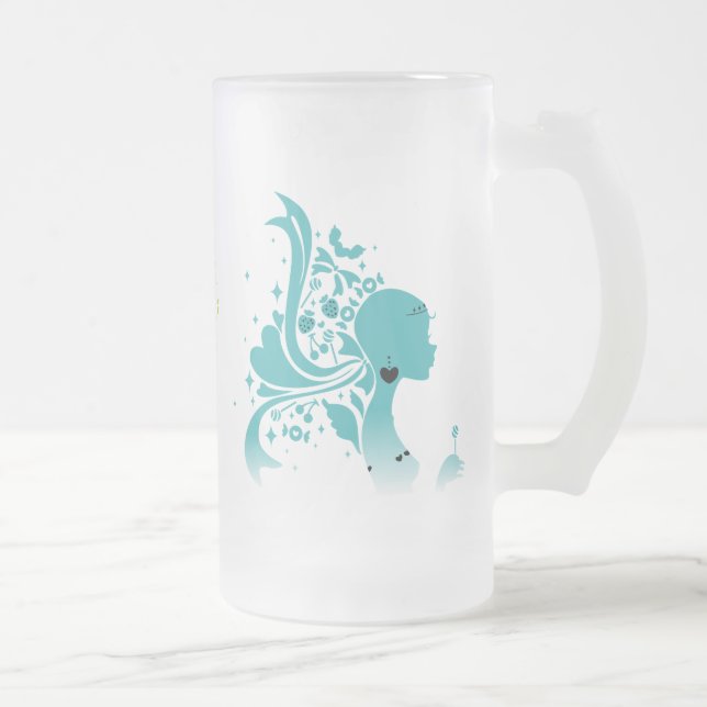 nature's sweetness frosted glass beer mug (Right)