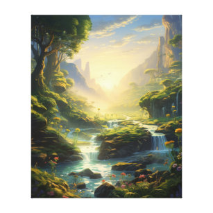"Nature's Symphony: A Verdant Tapestry" Canvas Print