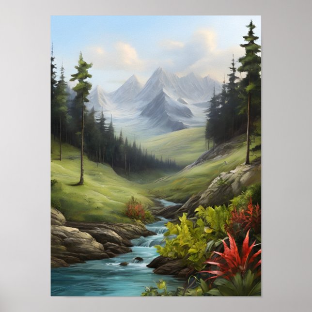 Nature's Symphony in Abstract Realism Poster (Front)